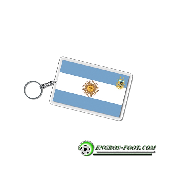 Nouveau Porte-clés Carré Coupe Du Monde 2022 Argentin Bleu Clair