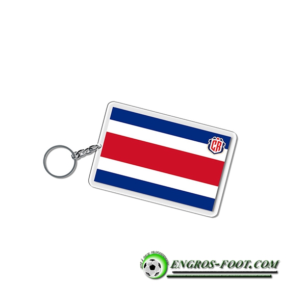 Nouveau Porte-clés Carré Coupe Du Monde 2022 Costa Rica Bleu/Blanc/Rouge