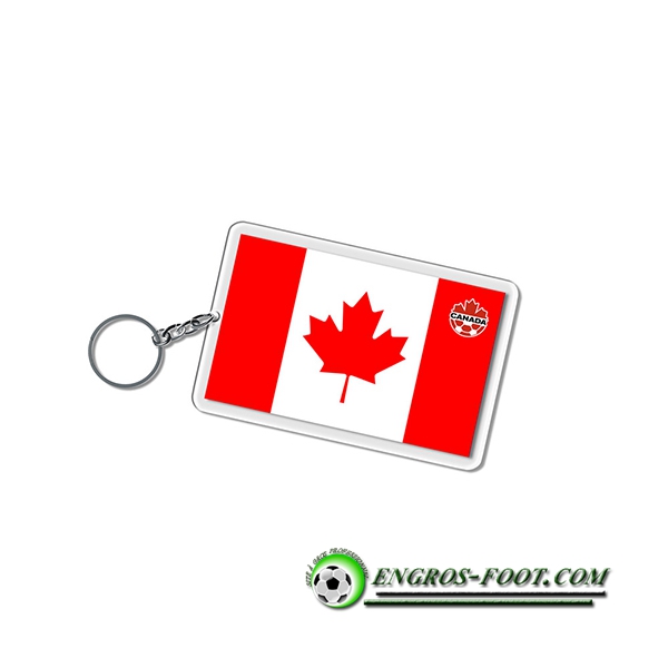 Nouveau Porte-clés Carré Coupe Du Monde 2022 Canada Blanc/Rouge
