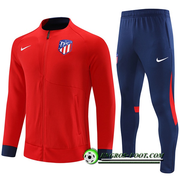 Ensemble Survetement de Foot - Veste Atletico Madrid Rouge 2022/2023