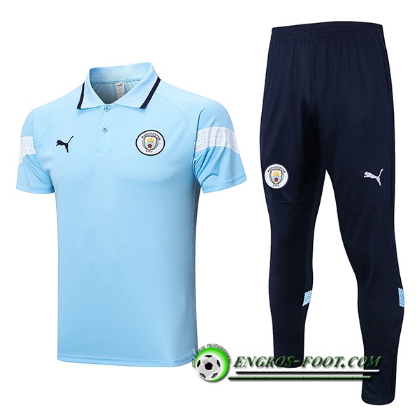 Ensemble Polo Manchester City Bleu Clair 2022/2023