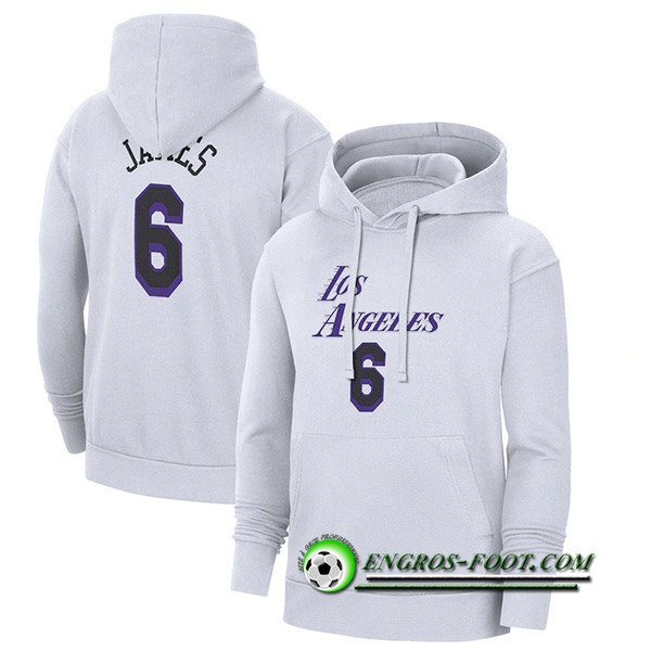 Sweatshirt Training Capuche Los Angeles Lakers Blanc 2023