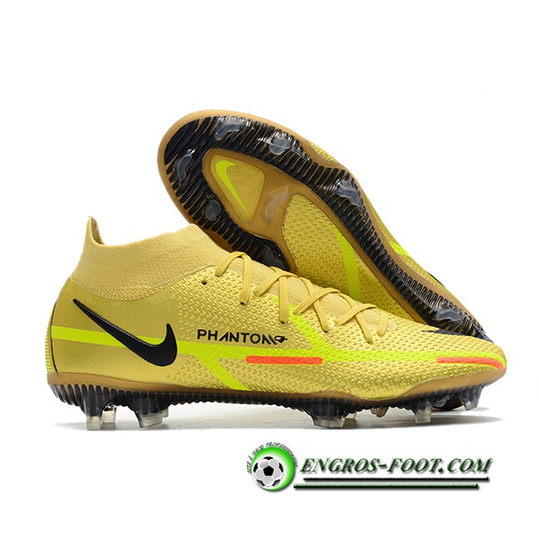 Nike Chaussures de Foot Phantom GT2 High Gang Dynamic Fit Elite FG Bleu Clair
