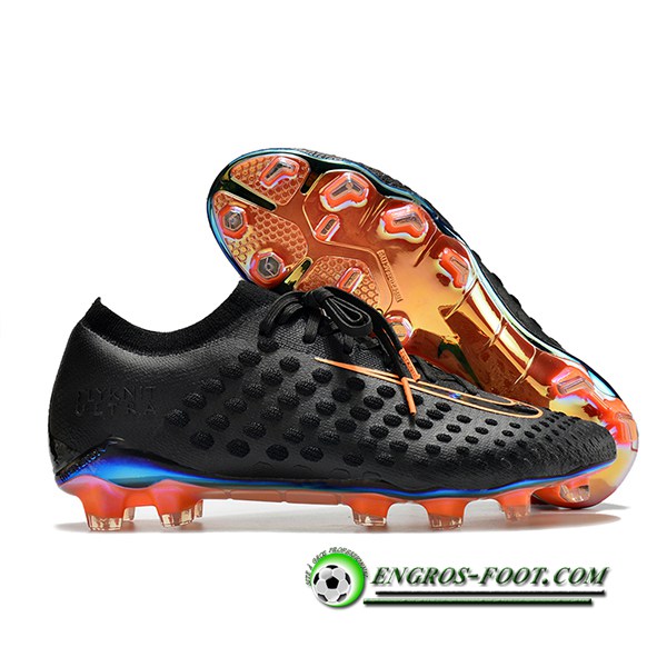 Nike Chaussures de Foot Phantom Ultra Venom FG Noir/Orange