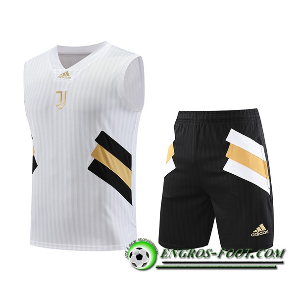 Ensemble Training Debardeur + Shorts Juventus Blanc 2023/2024