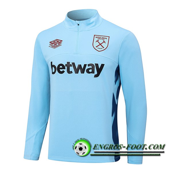 Sweatshirt Training West Ham Bleu Clair 2023/2024