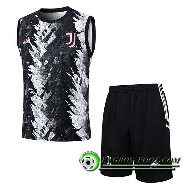 Ensemble Training Debardeur + Shorts Juventus Noir/Blanc 2023/2024 -02