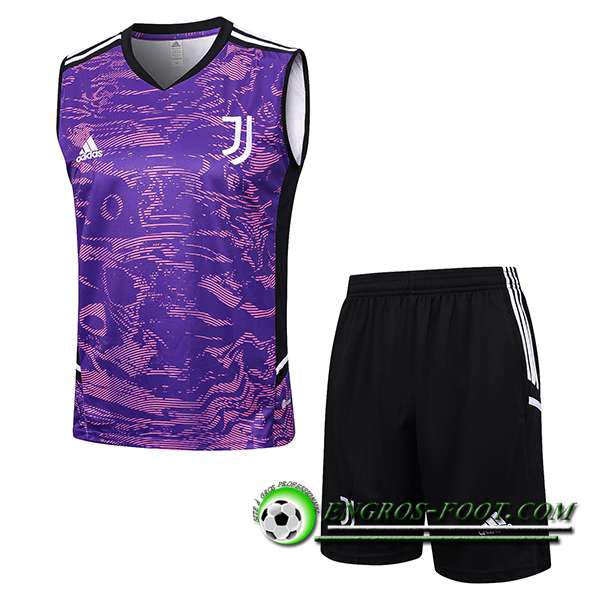 Ensemble Training Debardeur + Shorts Juventus Pourpre 2023/2024 -02