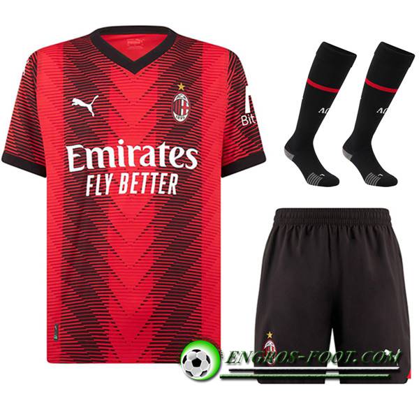 Ensemble Maillot Milan AC Domicile (Short + Chaussettes) 2023/2024