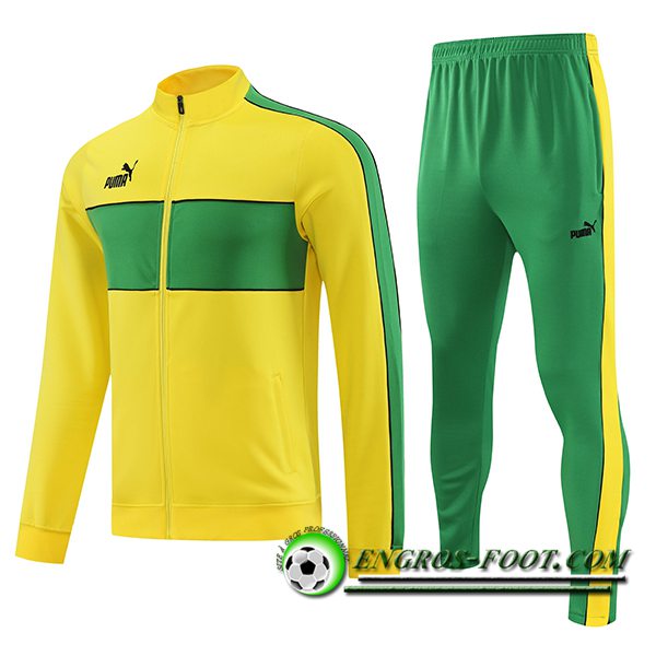 Ensemble Survetement de Foot - Veste PUMA Jaune 2023/2024
