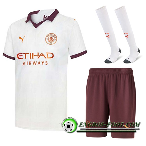 Ensemble Maillot Manchester City Exterieur (Short + Chaussettes) 2023/2024