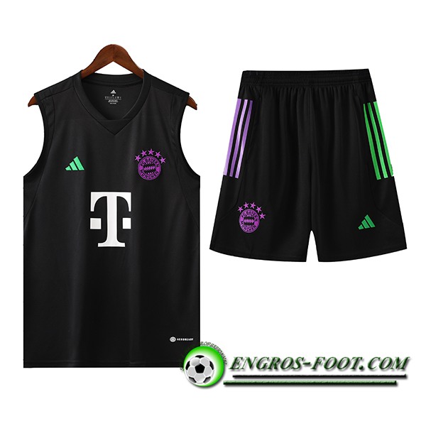 Ensemble Training Debardeur + Shorts Bayern Munich Noir 2023/2024 -03
