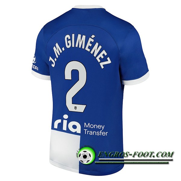 Maillot de Foot Atletico Madrid (J.M. GIMÉNEZ #2) 2023/2024 Exterieur