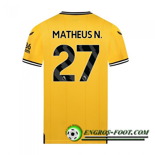 Maillot de Foot Wolves (MATHEUS N. #27) 2023/2024 Domicile
