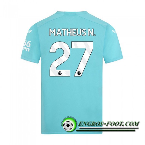 Maillot de Foot Wolves (MATHEUS N. #27) 2023/2024 Third