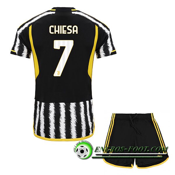 Maillot de Foot Juventus (CHIESA #7) Enfants 2023/2024 Domicile