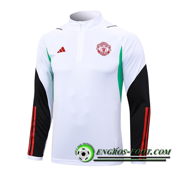 Sweatshirt Training Manchester United Blanc 2023/2024 -03