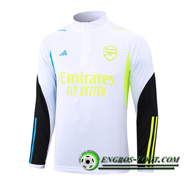 Sweatshirt Training Arsenal Blanc 2023/2024