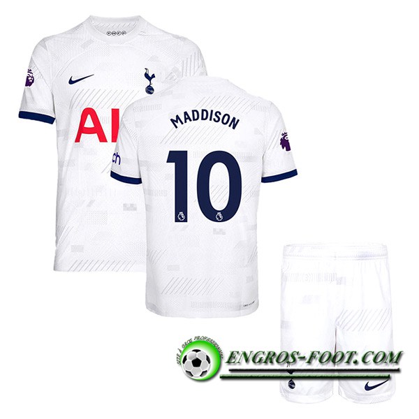 Maillot de Foot Tottenham Hotspur (MADDISON #10) Enfants 2023/2024 Domicile