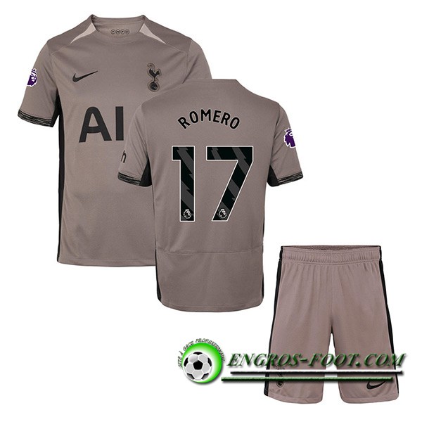 Maillot de Foot Tottenham Hotspur (ROMERO #17) Enfants 2023/2024 Third