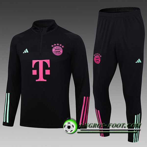 Ensemble Survetement de Foot Bayern Munich Enfant Noir 2023/2024 -02