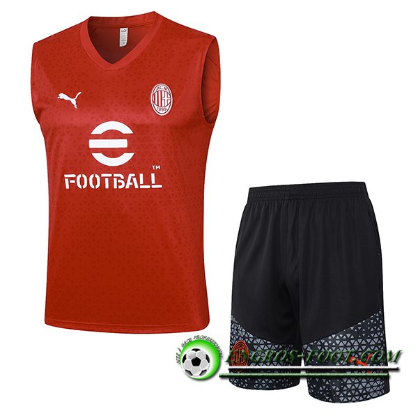 Ensemble Training Debardeur + Shorts Milan AC Rouge 2023/2024