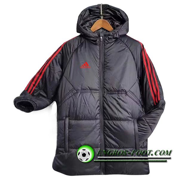 Nouveau Doudoune A Capuche Adidas Noir 2023/2024