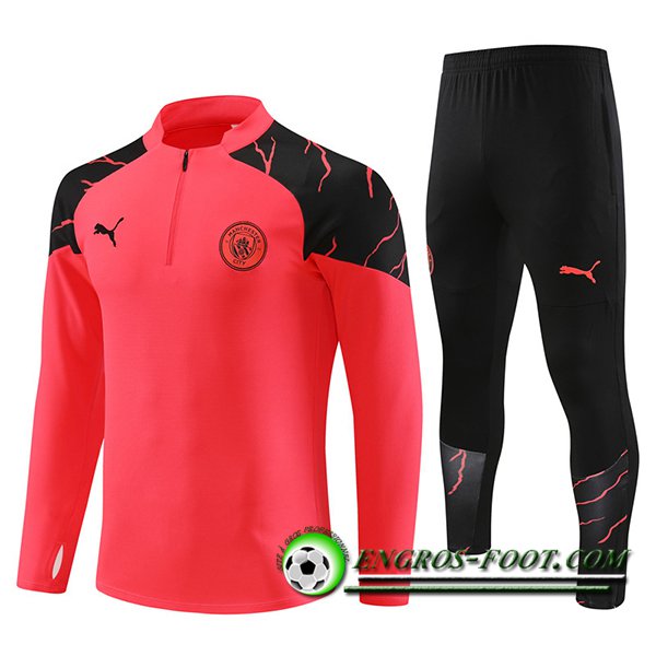 Ensemble Survetement de Foot Manchester City Rouge 2023/2024