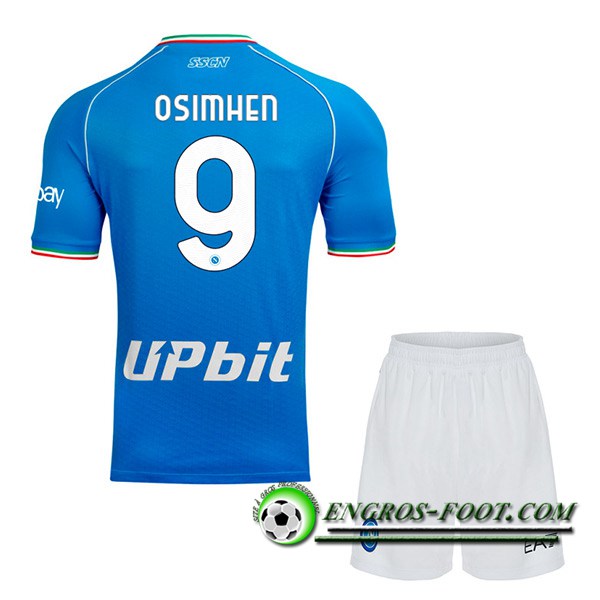 Maillot de Foot SSC Naples (OSIMHEN #9) Enfants 2023/2024 Domicile