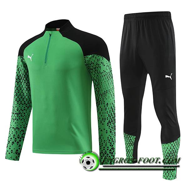 Ensemble Survetement de Foot PUMA Vert/Noir 2023/2024