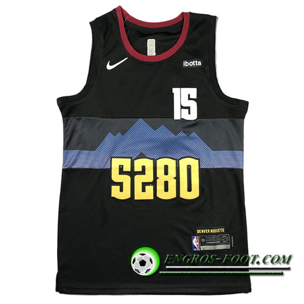 Maillot Denver Nuggets (JOKIC #15) 2023/24 Noir/Bleu/Jaune