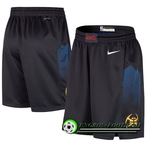 Shorts NBA Denver Nuggets 2023/24 Noir/Bleu