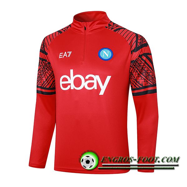 Sweatshirt Training SSC Naples Rouge/Noir 2023/2024