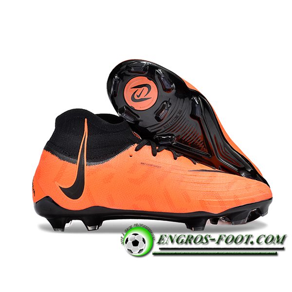 Nike Chaussures de Foot Phantom Luna Elite NU FG Orange/Noir