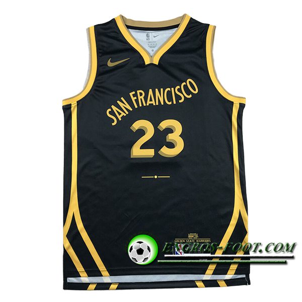 Maillot Golden State Warriors (GREEN #23) 2023/24 Noir/Jaune -02