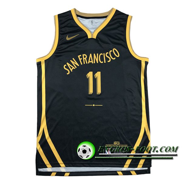Maillot Golden State Warriors (THOMPSON #11) 2023/24 Noir/Jaune -02
