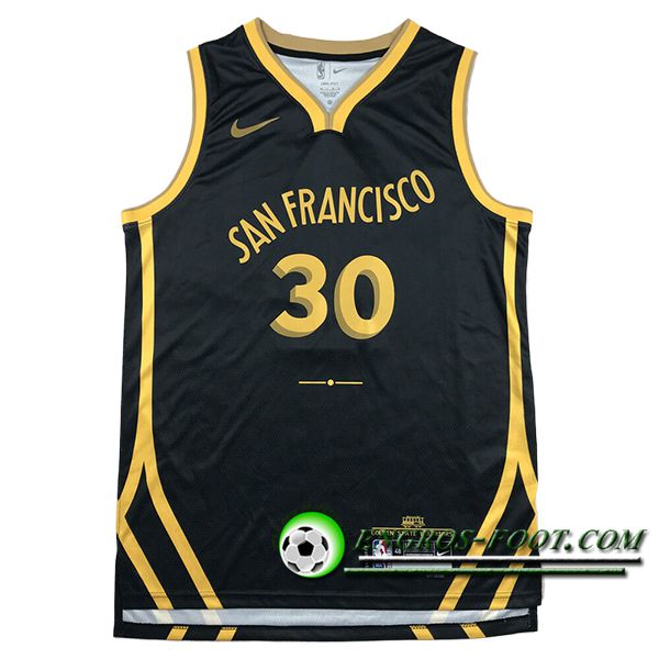 Maillot Golden State Warriors (CURRY #30) 2023/24 Noir/Jaune -05