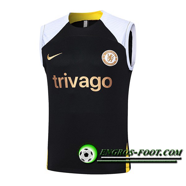 Training Debardeur FC Chelsea Blanc/Noir/Jaune 2024/2025