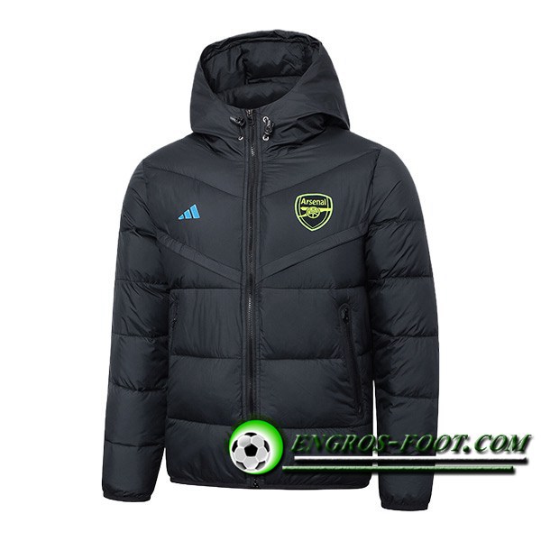Nouveau Doudoune A Capuche Arsenal Noir 2024/2025