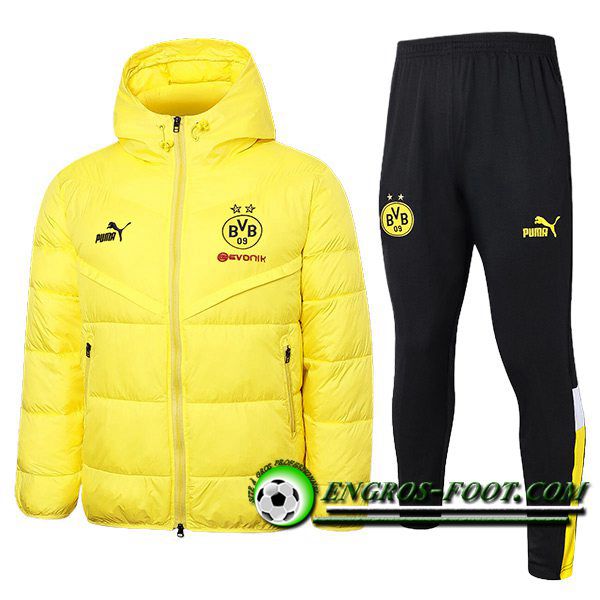 Ensemble Doudoune A Capuche Dortmund Jaune 2024/2025