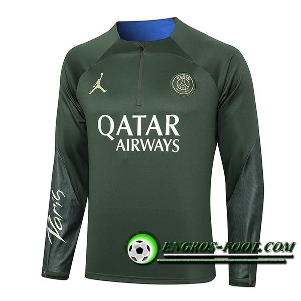 Sweatshirt Training Jordan PSG Vert 2024/2025