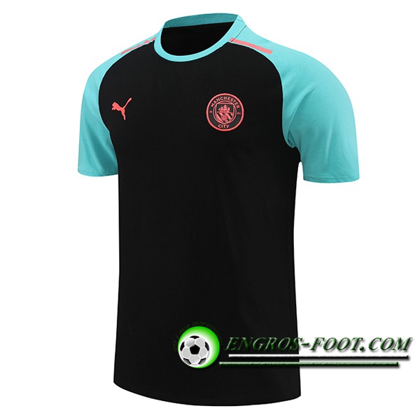 Training T-Shirts Manchester City Noir/Bleu 2024/2025
