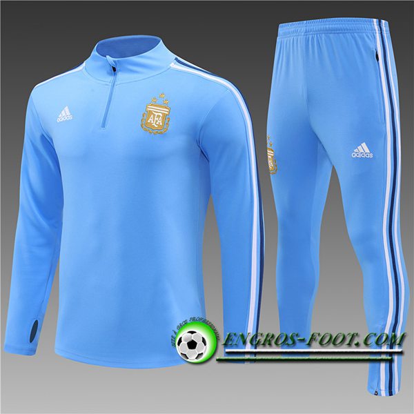 Ensemble Survetement de Foot Argentine Enfant Bleu 2024/2025