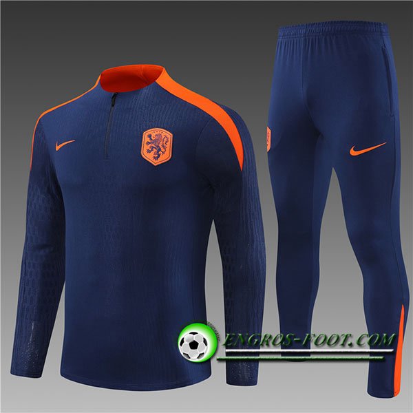 Ensemble Survetement de Foot Pays-Bas Enfant Bleu/Orange 2024/2025