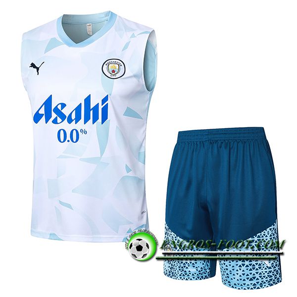 Ensemble Training Debardeur Manchester City Bleu Clair 2024/2025