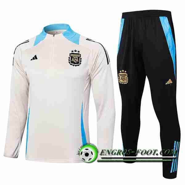 Ensemble Survetement de Foot Argentine Beige/Bleu 2024/2025