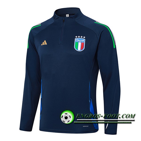 Sweatshirt Training Italie Bleu Royal 2024/2025