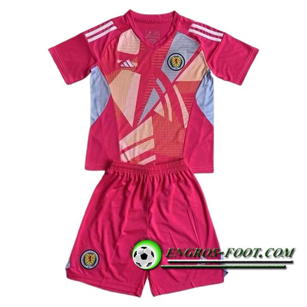 Maillot de Foot Écosse Enfant Gardien De But Rose UEFA Euro 2024