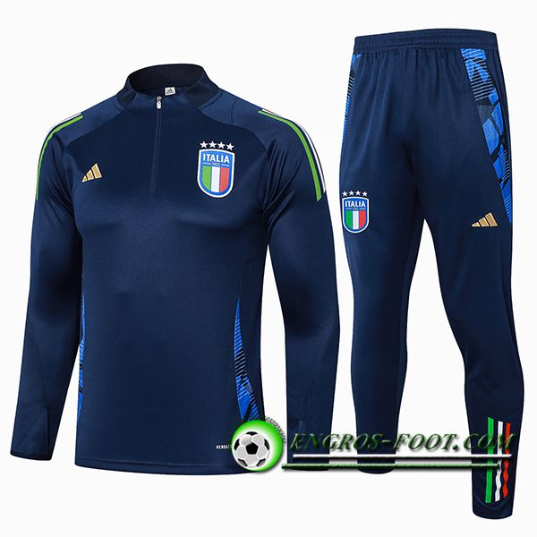 Ensemble Survetement de Foot Italie Bleu Royal 2024/2025