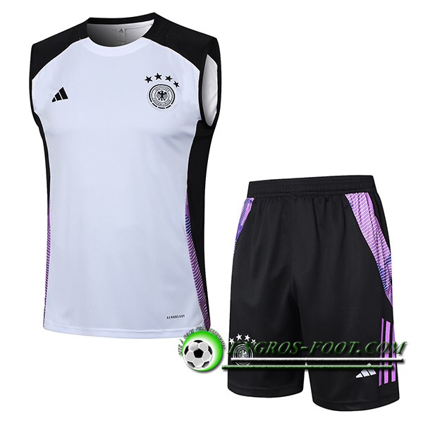 Ensemble Training Debardeur Allemagne Blanc/Noir/Pourpre 2024/2025